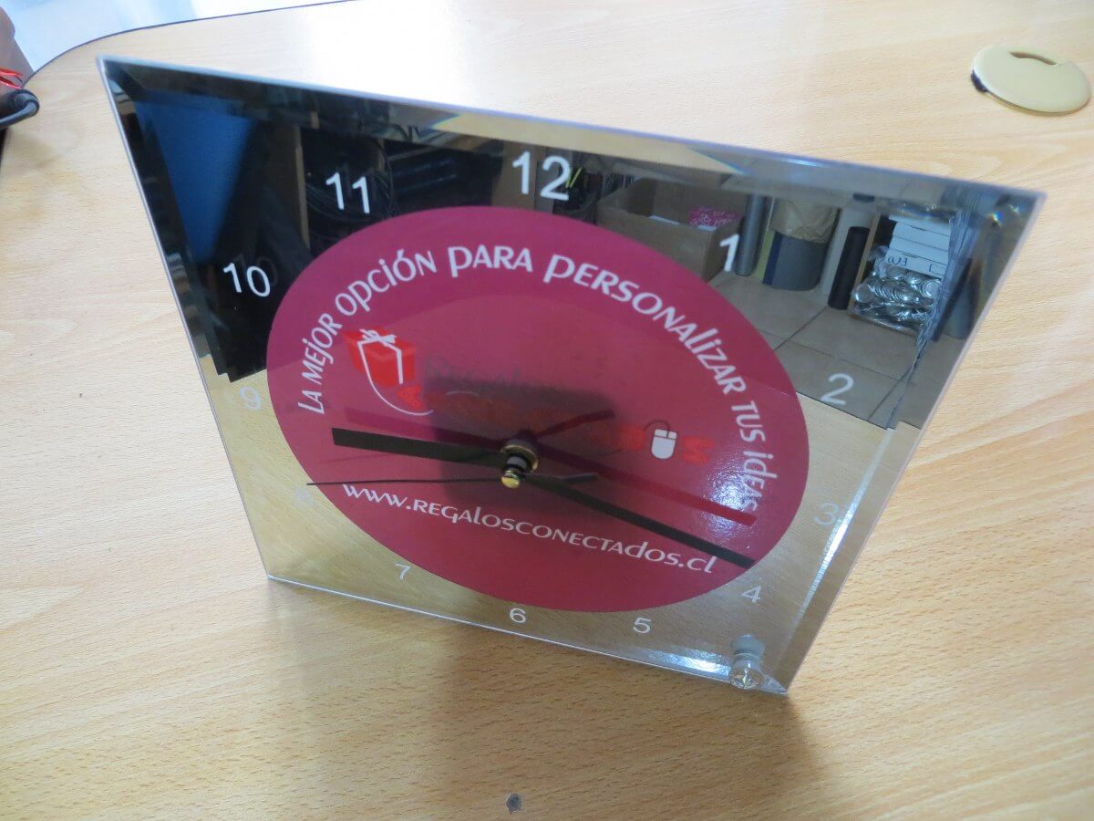 Reloj Publicitario de Vidrio