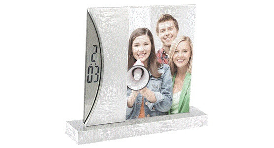 Portaretrato con Reloj Digital